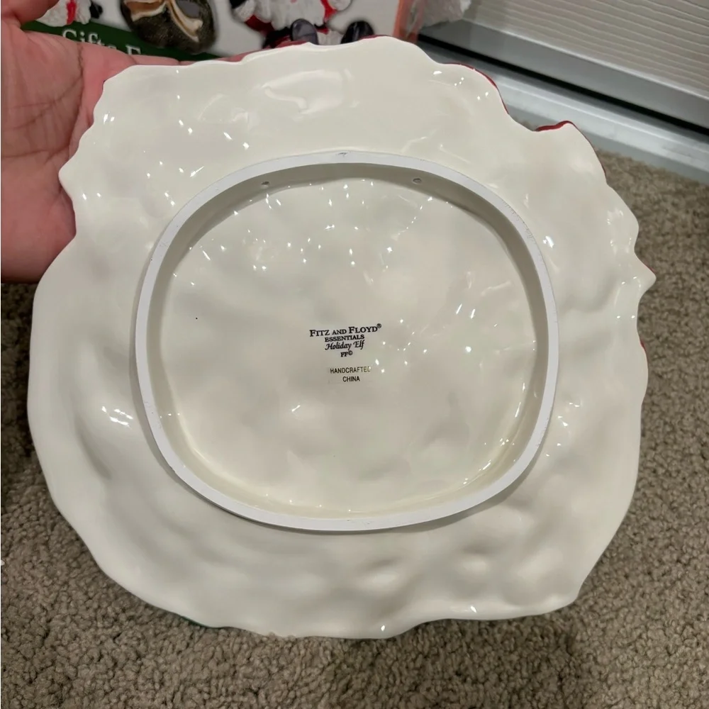 Vintage Fitz and Floyd Christmas Holiday Collection Set Incl Platter & Figurines
